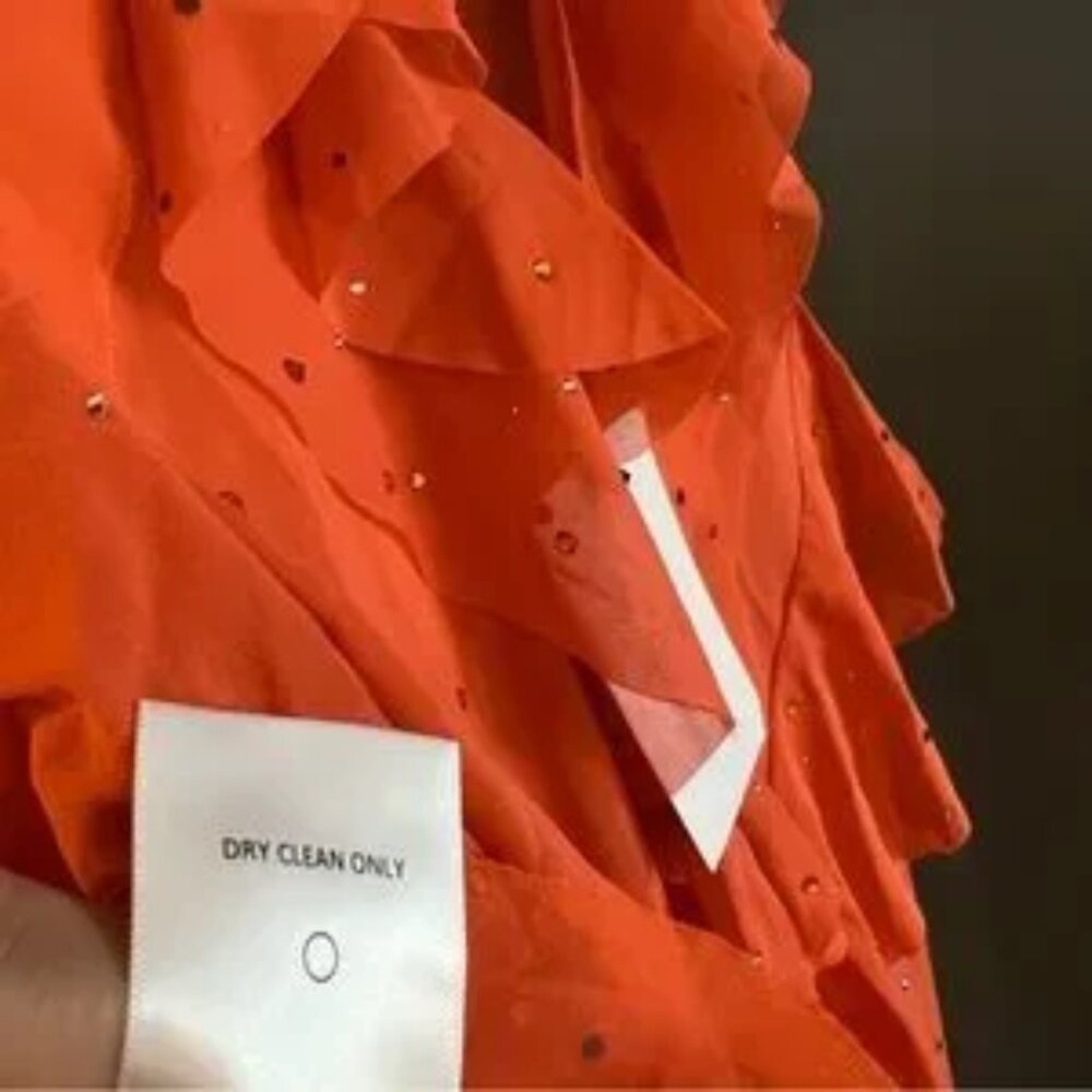 Helsa The Thea Gown in Orange Size Medium NEW! New with tags! - Picture 15 of 16